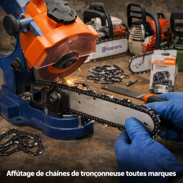 Affûtage de chaînes de tronçonneuse toutes marques dans le 13